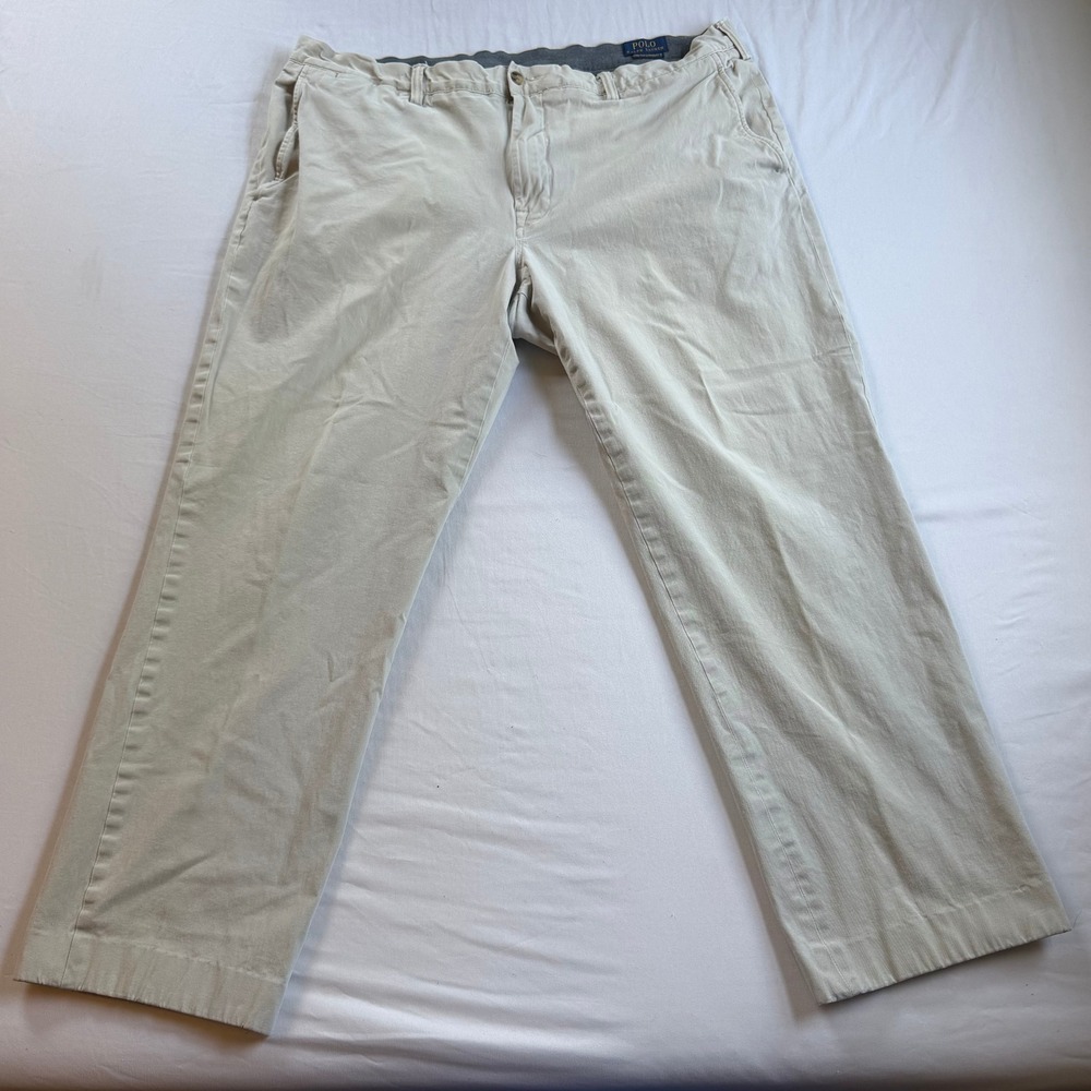 Polo Ralph Lauren Mens 40x32 Stretch Straight Fit Chino Pants Tan Khaki